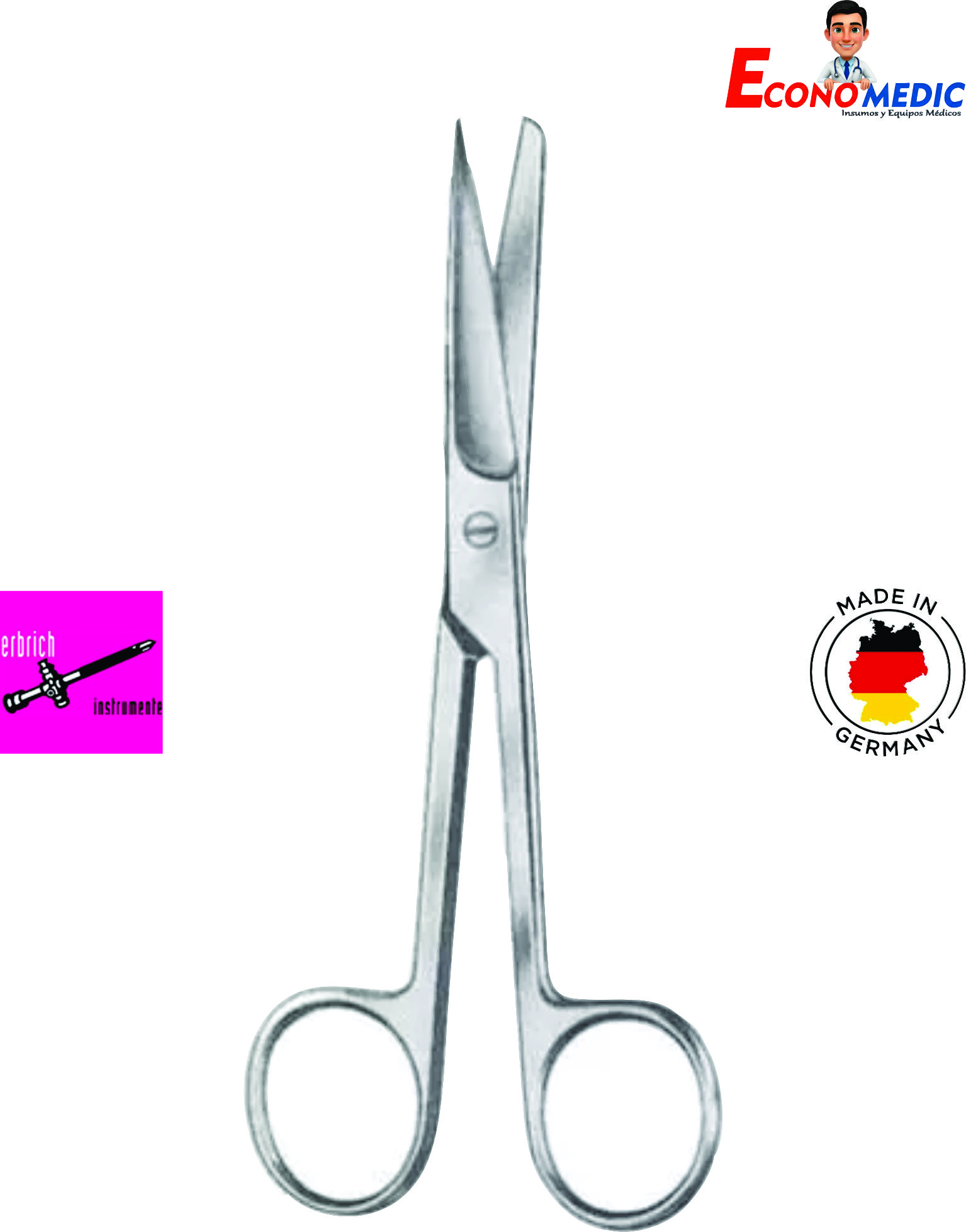 TIJERA PARA CIRUGIA RECTA AGUDA ROMA 14.5 ERBRICH TIJERA PARA CIRUGIA 14.5 CM RECTA AGUDA/ROMA ERBRICH 21E-017 - Imagen 1